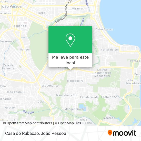 Casa do Rubacão mapa