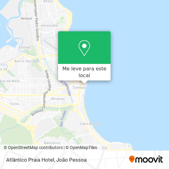 Atlântico Praia Hotel mapa