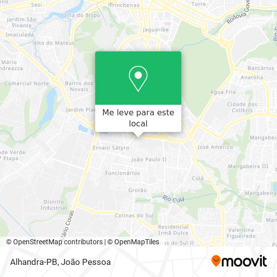 Alhandra-PB mapa