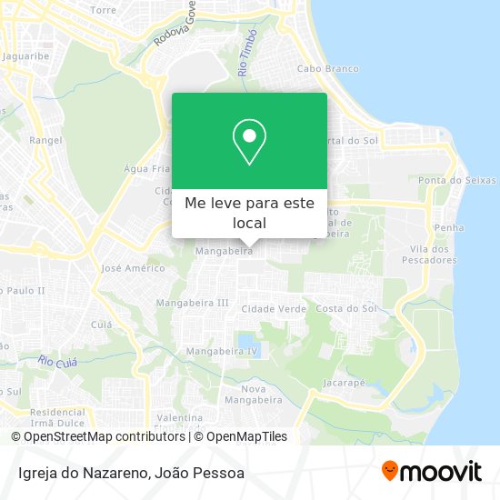 Igreja do Nazareno mapa