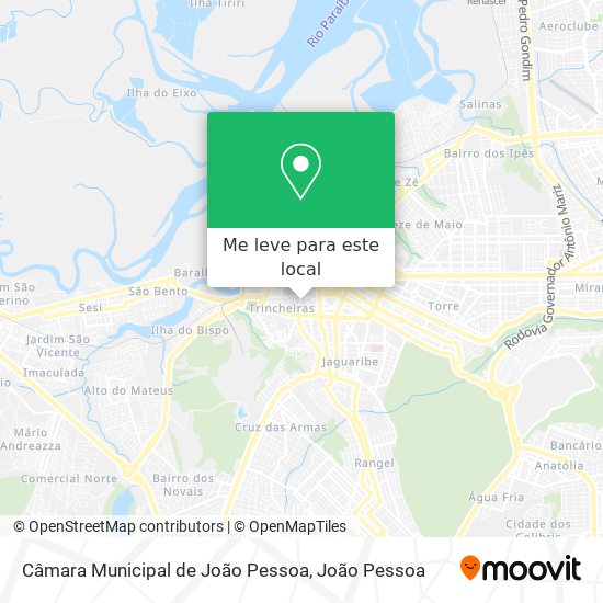 Câmara Municipal de João Pessoa mapa