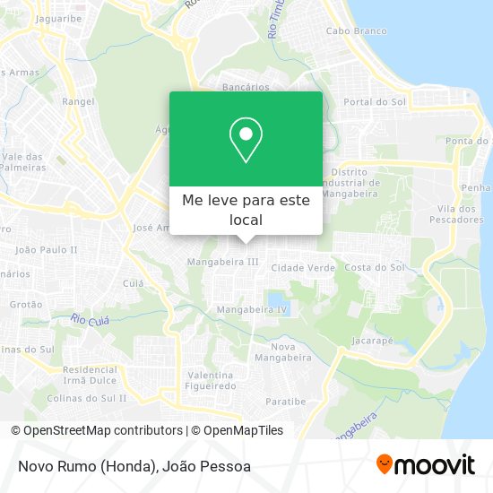 Novo Rumo (Honda) mapa