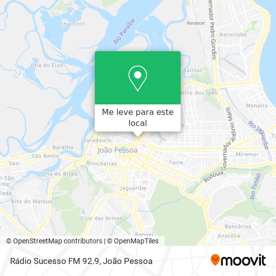 Rádio Sucesso FM 92.9 mapa