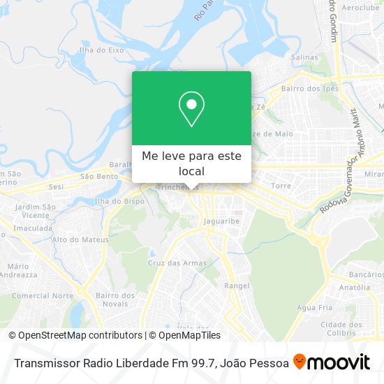 Transmissor Radio Liberdade Fm 99.7 mapa
