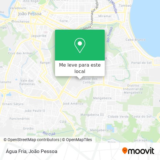 Água Fria mapa