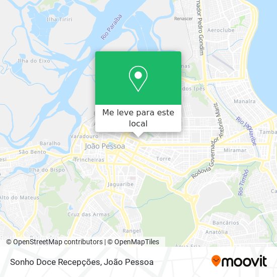 Sonho Doce Recepções mapa