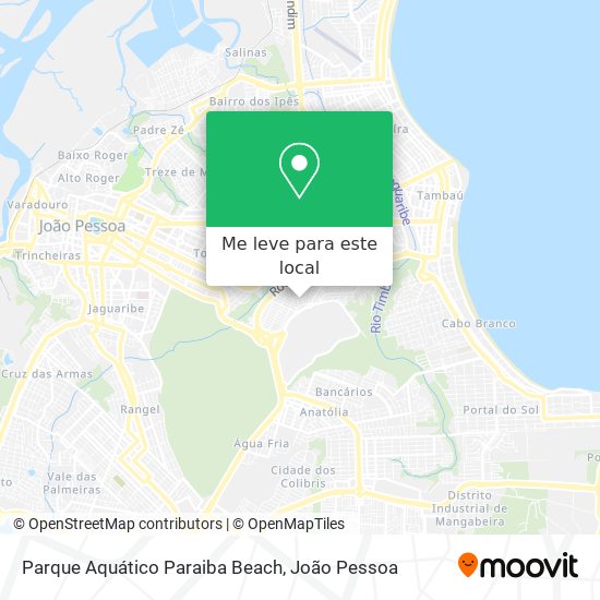 Parque Aquático Paraiba Beach mapa