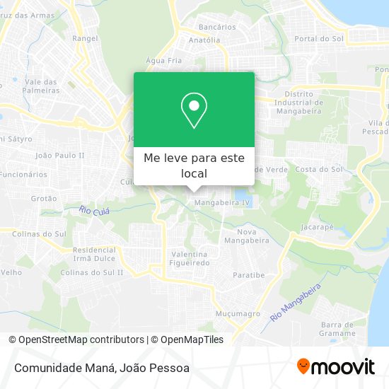 Comunidade Maná mapa