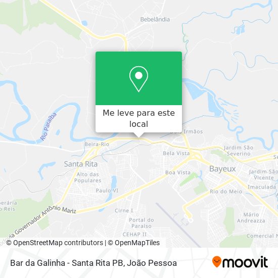 Bar da Galinha - Santa Rita PB mapa