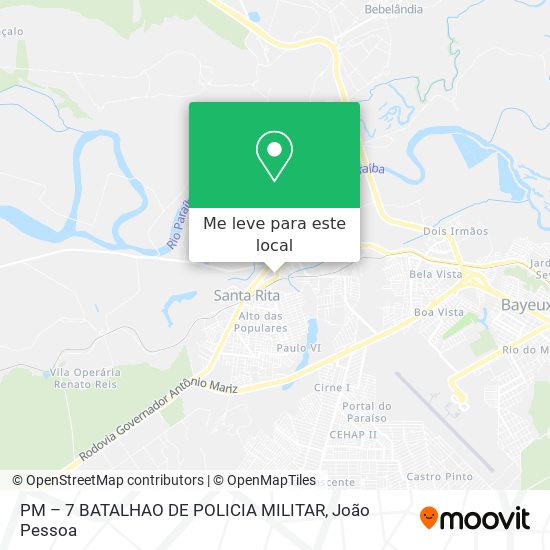 PM – 7 BATALHAO DE POLICIA MILITAR mapa