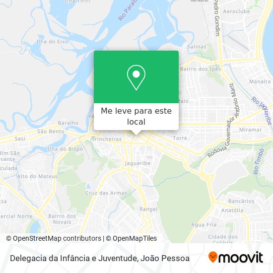 Delegacia da Infância e Juventude mapa