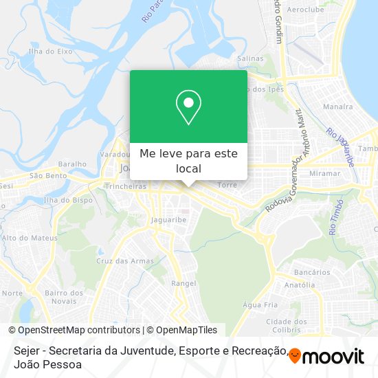 Sejer - Secretaria da Juventude, Esporte e Recreação mapa