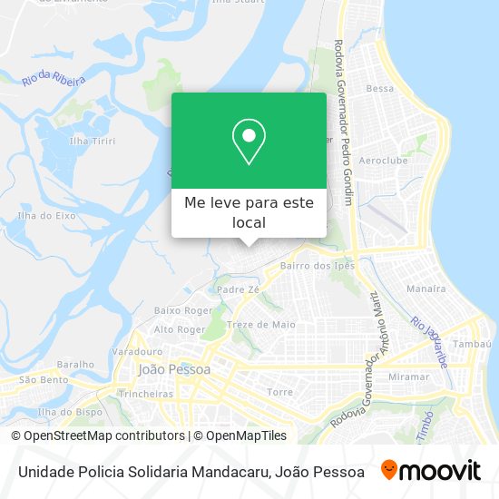 Unidade Policia Solidaria Mandacaru mapa