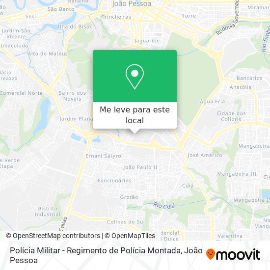 Polícia Militar - Regimento de Polícia Montada mapa
