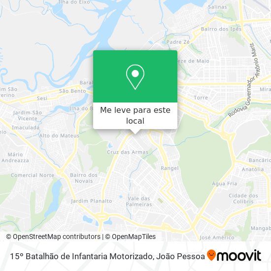15º Batalhão de Infantaria Motorizado mapa