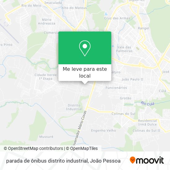 parada de ônibus distrito industrial mapa