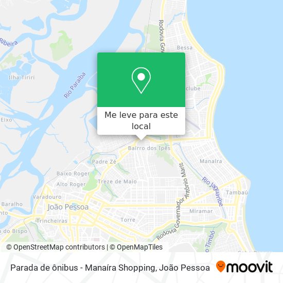 Parada de ônibus - Manaíra Shopping mapa