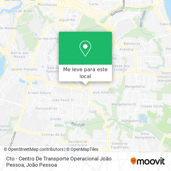 Cto - Centro De Transporte Operacional João Pessoa mapa