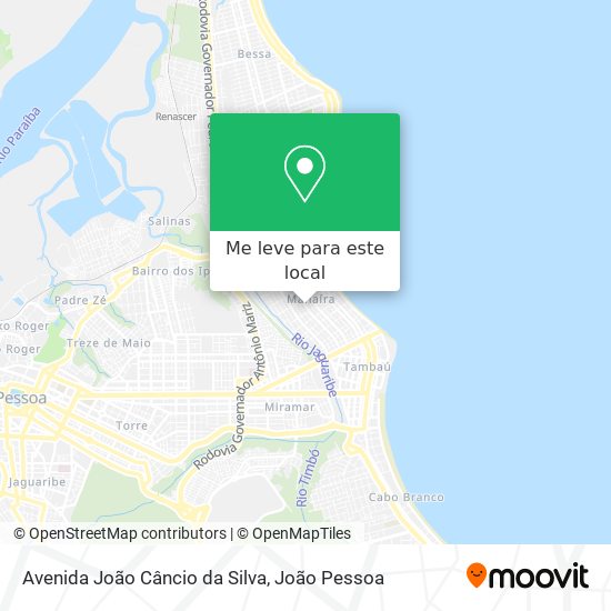 Avenida João Câncio da Silva mapa