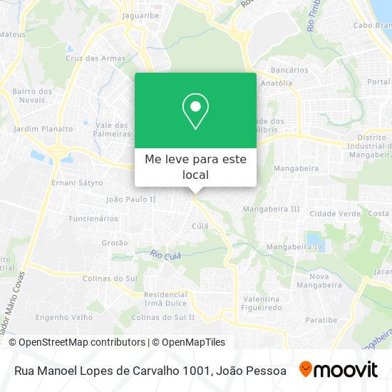 Rua Manoel Lopes de Carvalho 1001 mapa