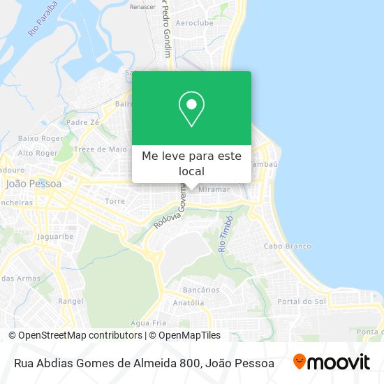 Rua Abdias Gomes de Almeida 800 mapa