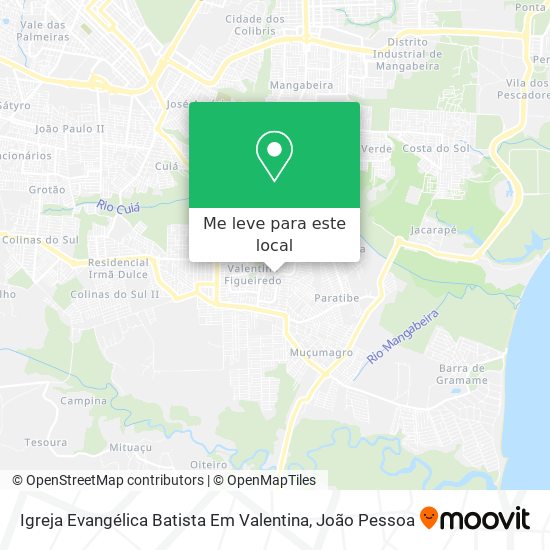 Igreja Evangélica Batista Em Valentina mapa
