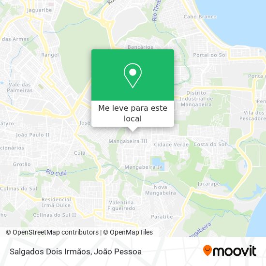 Salgados Dois Irmãos mapa