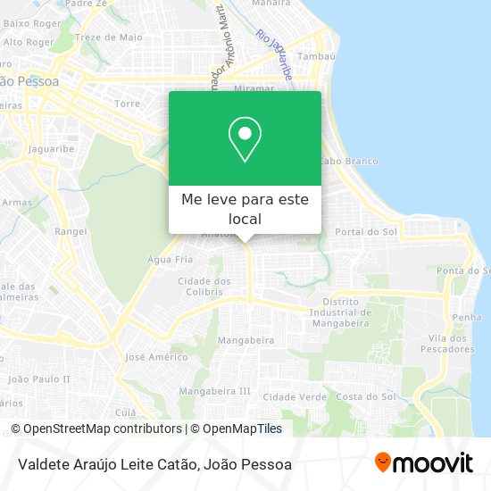 Valdete Araújo Leite Catão mapa