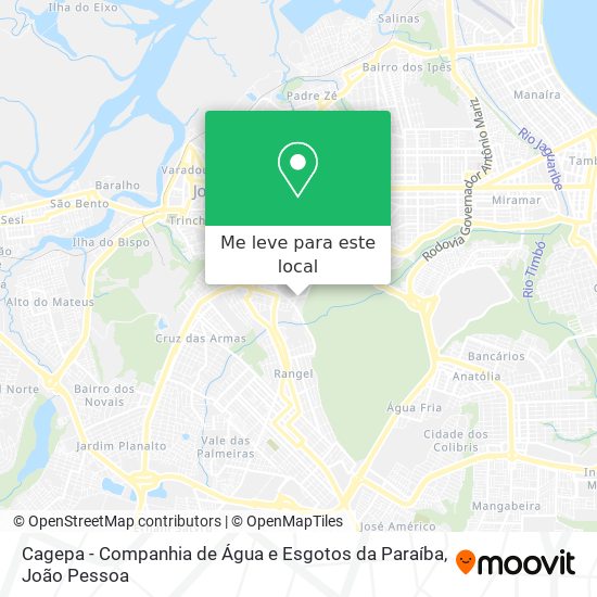 Cagepa - Companhia de Água e Esgotos da Paraíba mapa