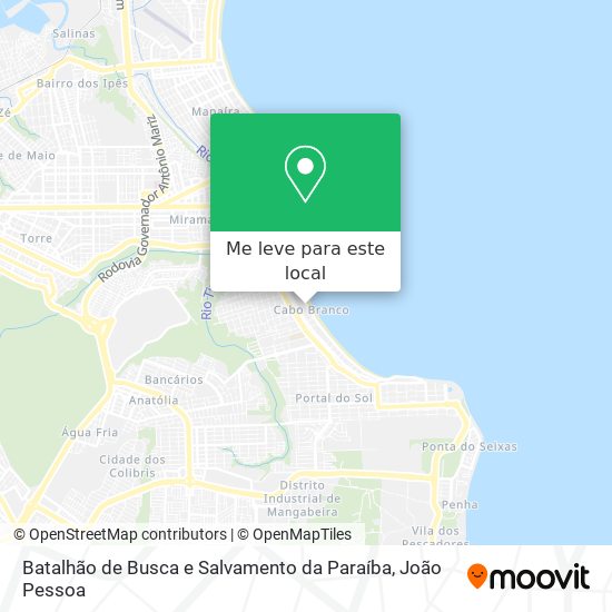 Batalhão de Busca e Salvamento da Paraíba mapa