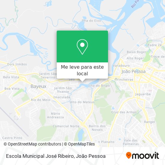 Escola Municipal José Ribeiro mapa