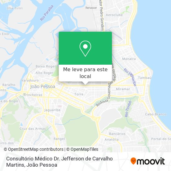 Consultório Médico Dr. Jefferson de Carvalho Martins mapa