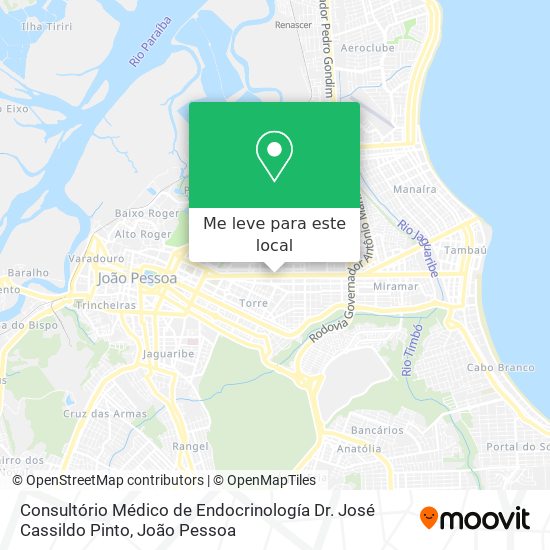 Consultório Médico de Endocrinología Dr. José Cassildo Pinto mapa