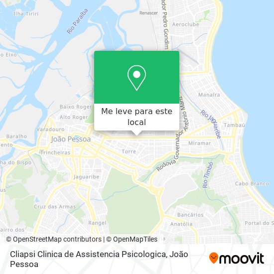 Cliapsi Clinica de Assistencia Psicologica mapa