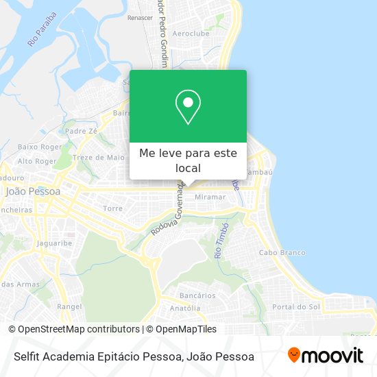 Selfit Academia Epitácio Pessoa mapa