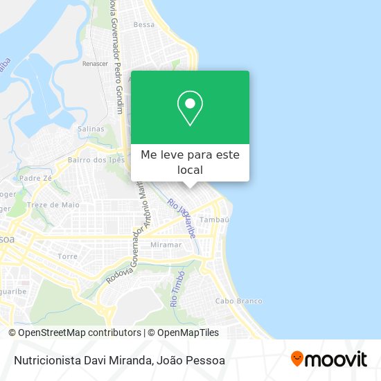 Nutricionista Davi Miranda mapa