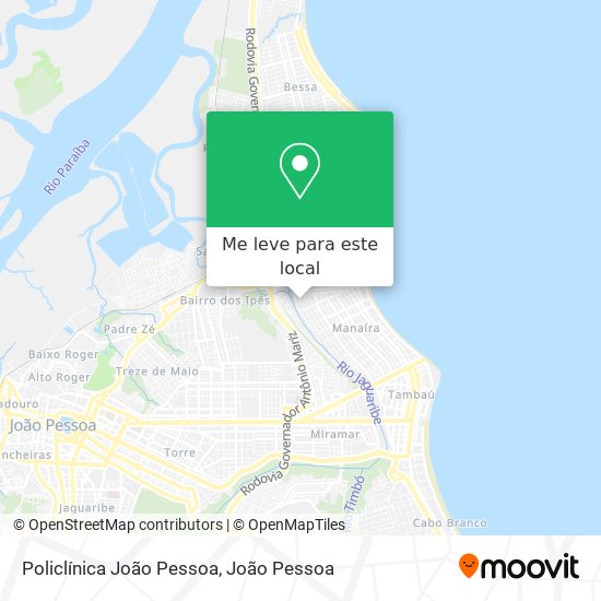 Policlínica João Pessoa mapa