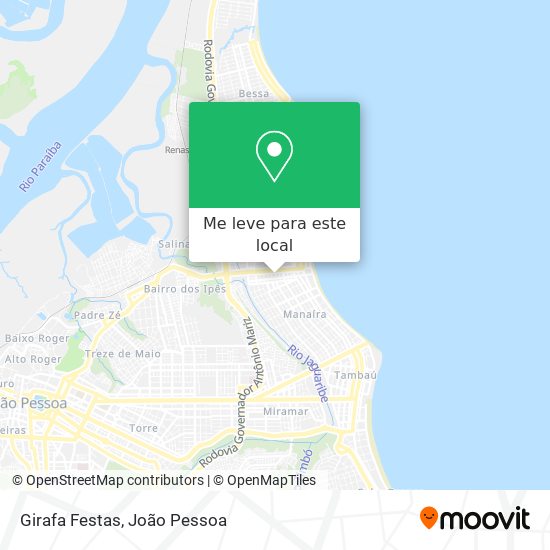 Girafa Festas mapa
