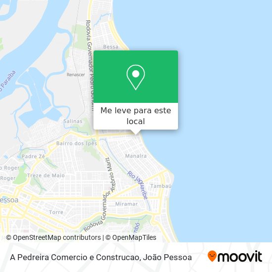 A Pedreira Comercio e Construcao mapa