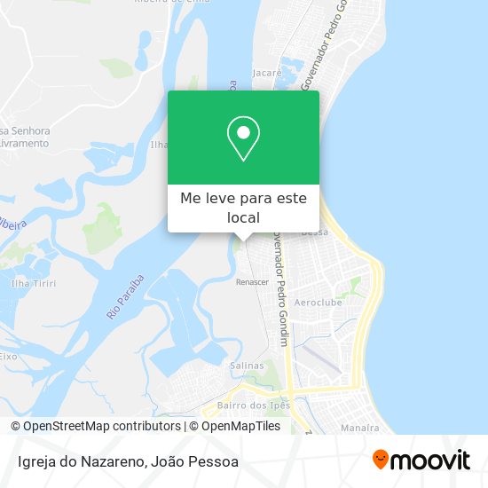 Igreja do Nazareno mapa