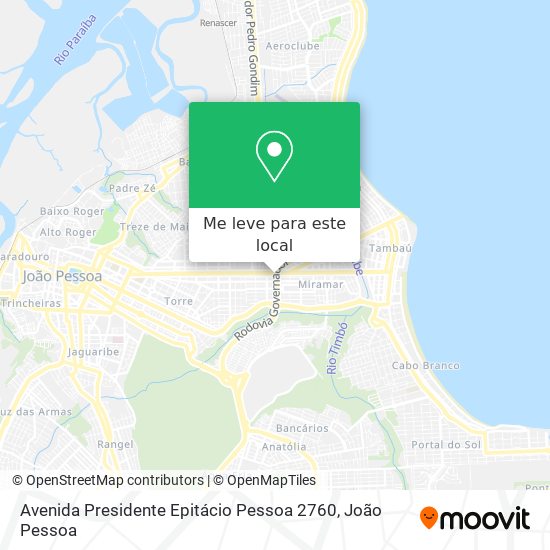 Avenida Presidente Epitácio Pessoa 2760 mapa