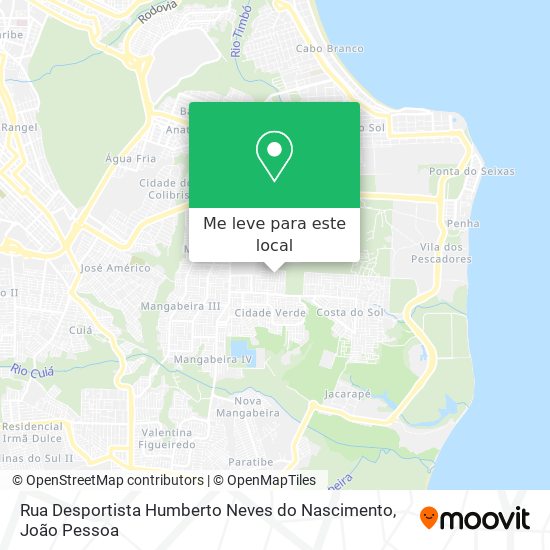 Rua Desportista Humberto Neves do Nascimento mapa