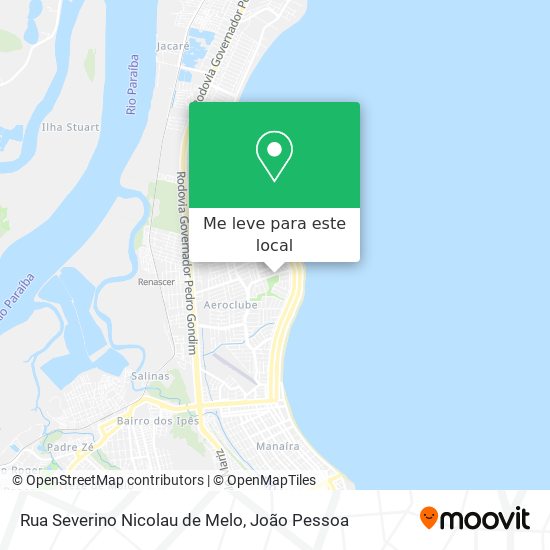 Rua Severino Nicolau de Melo mapa