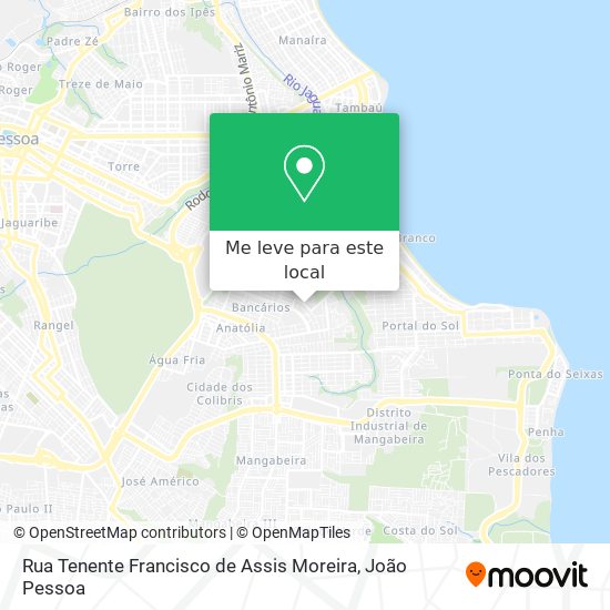 Rua Tenente Francisco de Assis Moreira mapa