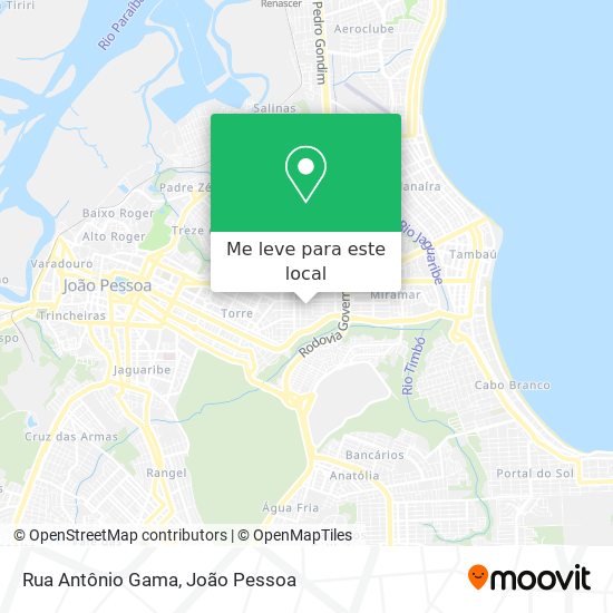Rua Antônio Gama mapa