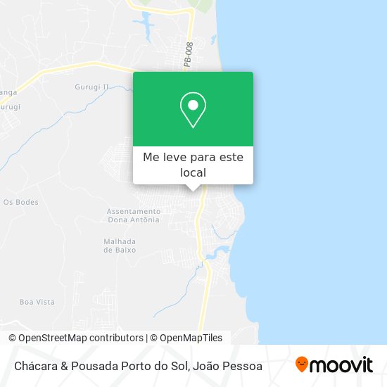 Chácara & Pousada Porto do Sol mapa