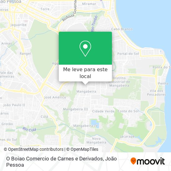 O Boiao Comercio de Carnes e Derivados mapa