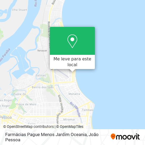 Farmácias Pague Menos Jardim Oceania mapa
