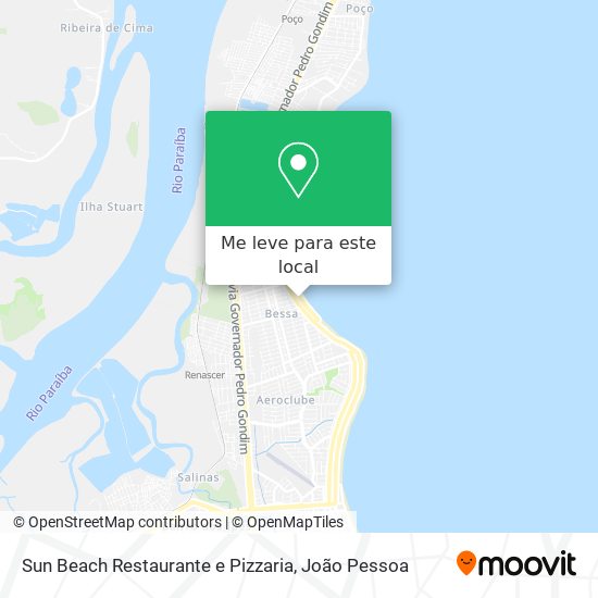 Sun Beach Restaurante e Pizzaria mapa