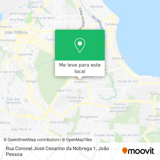 Rua Coronel José Cesarino da Nóbrega 1 mapa